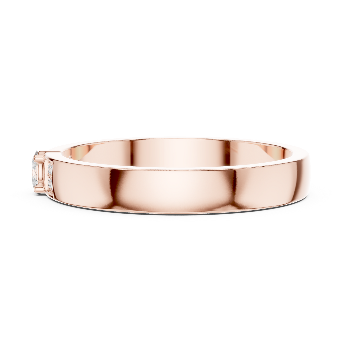 Oval Round Cut Lab Grown Diamond Ring in Rose Gold