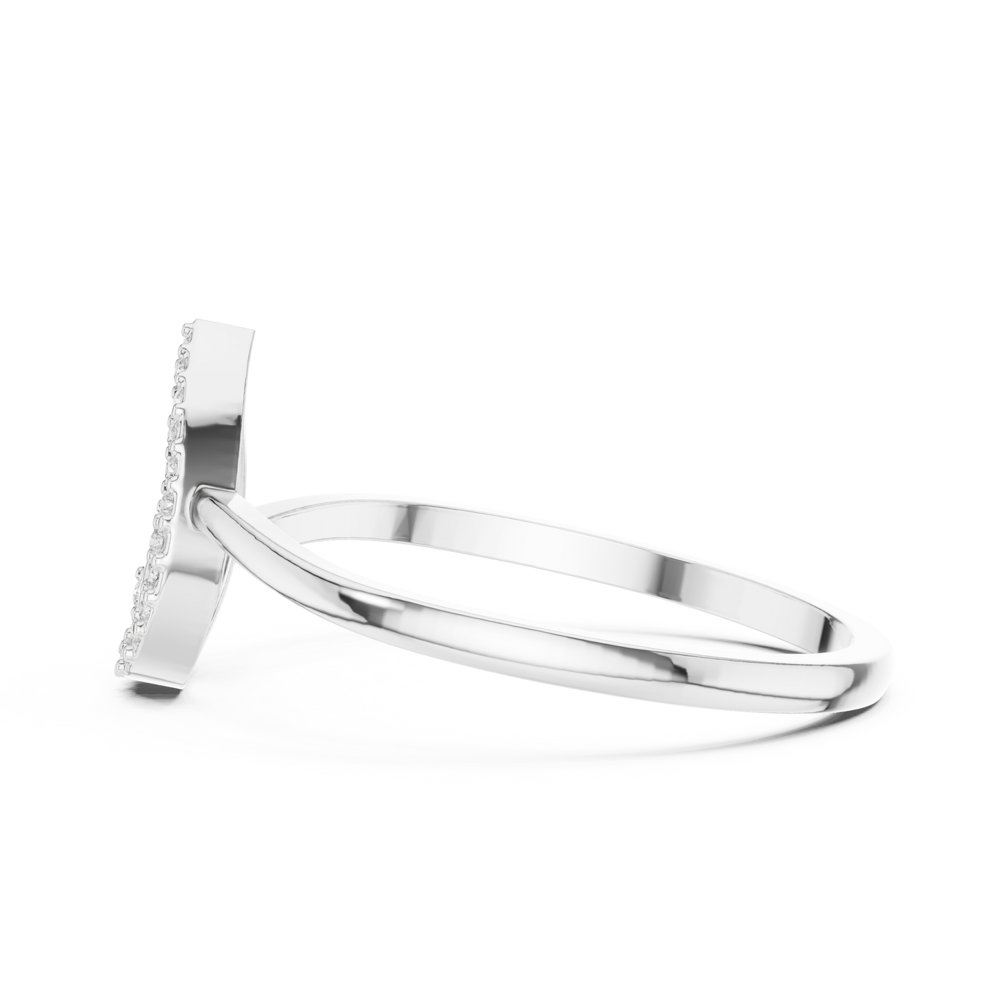 Round Cut Lab Grown Diamond Ring in Platinum