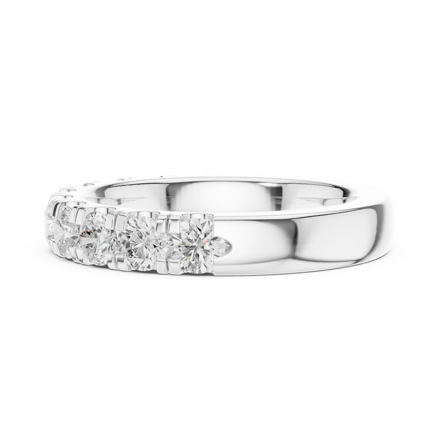 Round Cut Lab Grown Diamond Ring in Platinum