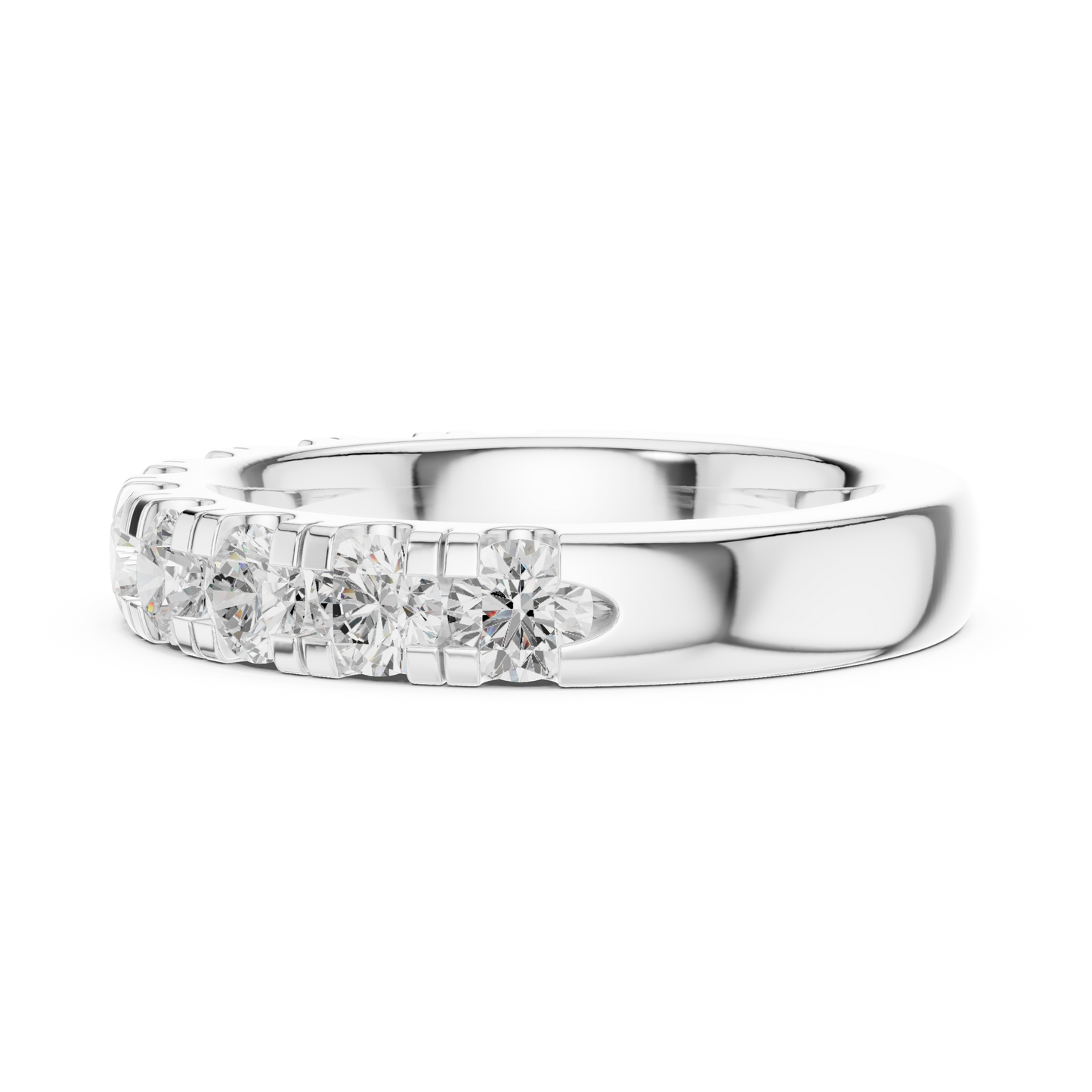 Round Cut Lab Grown Diamond Ring in Platinum