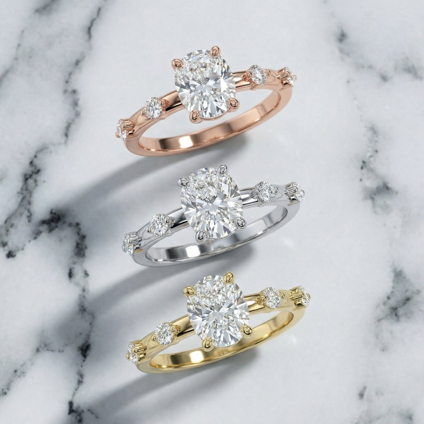 Elena Radiance Solitaire Cushion Diamond Engagement Ring in Platinum