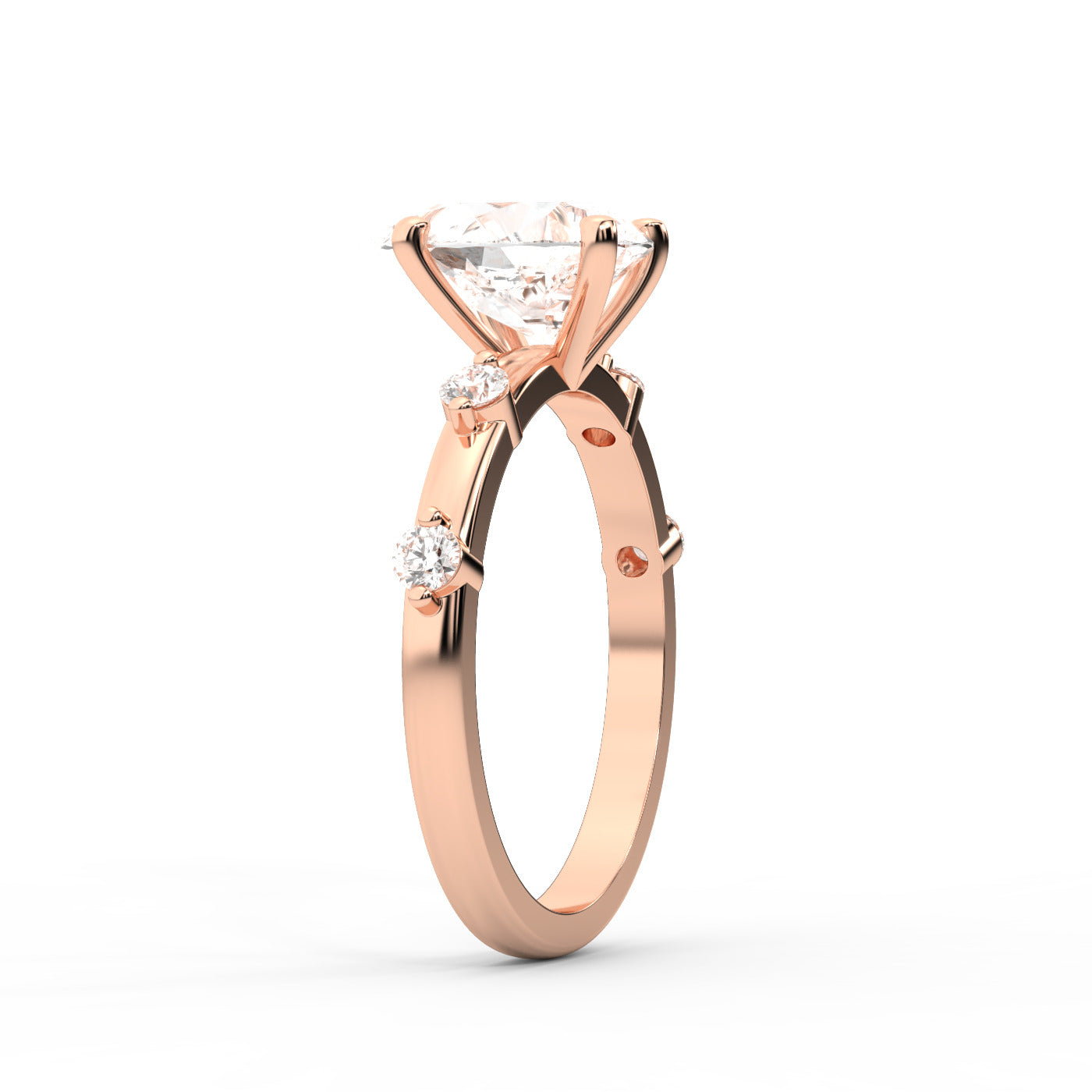 Elena Radiance Solitaire Pear Diamond Engagement Ring in Rose Gold