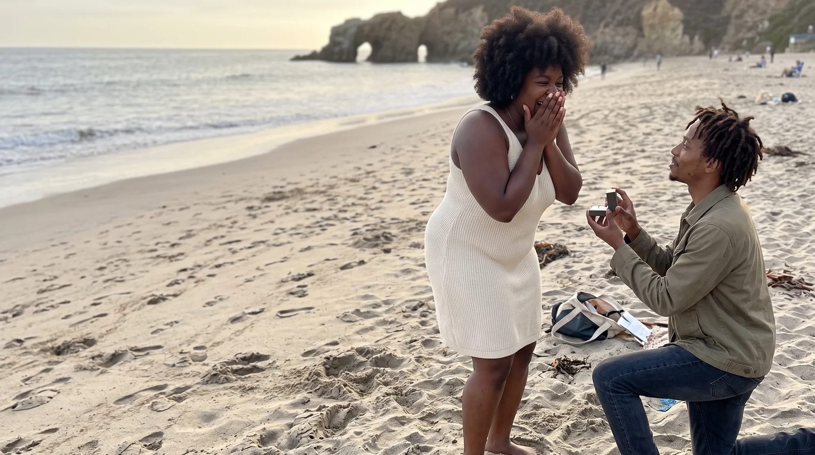 Amara & Darius on the day they got engaged