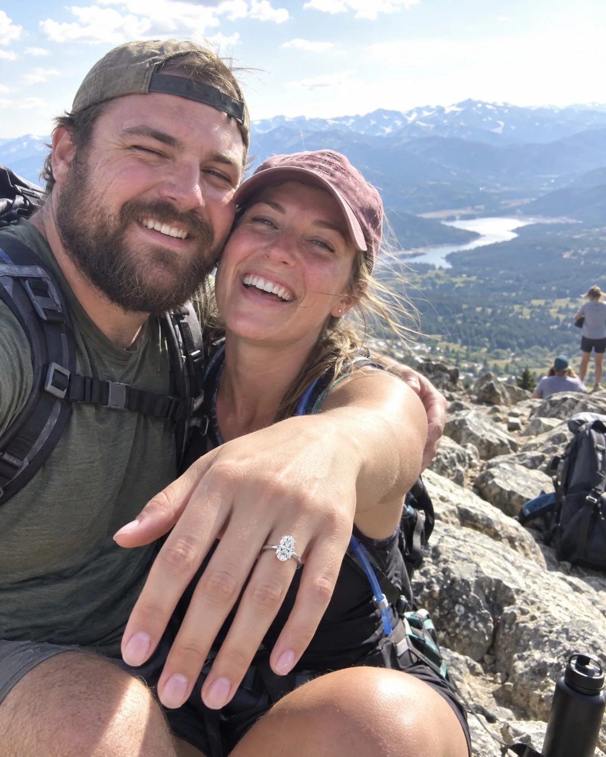 Kelsey & Tyler on the day they got engaged