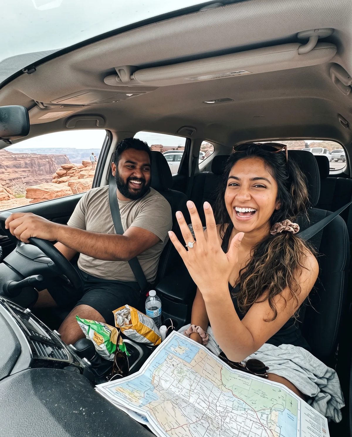 Priya & Arjun on the day they got engaged
