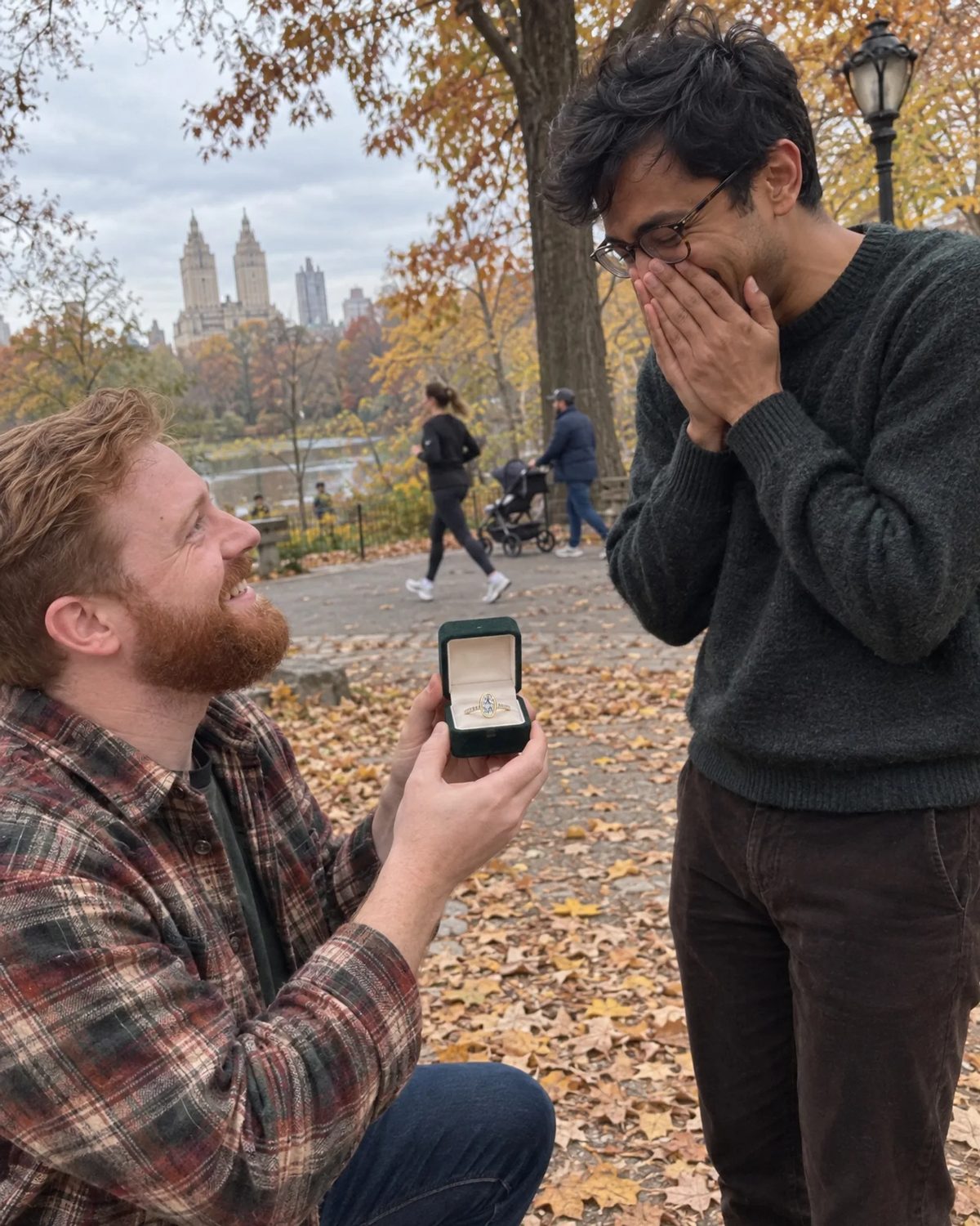 Callum & Rohan on the day they got engaged