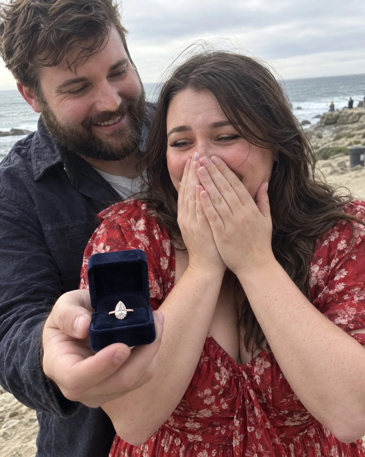 Hannah & Luke on the day they got engaged