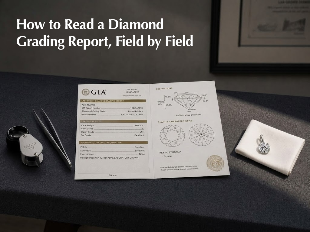How to Read a Diamond Grading Report, Field by Field