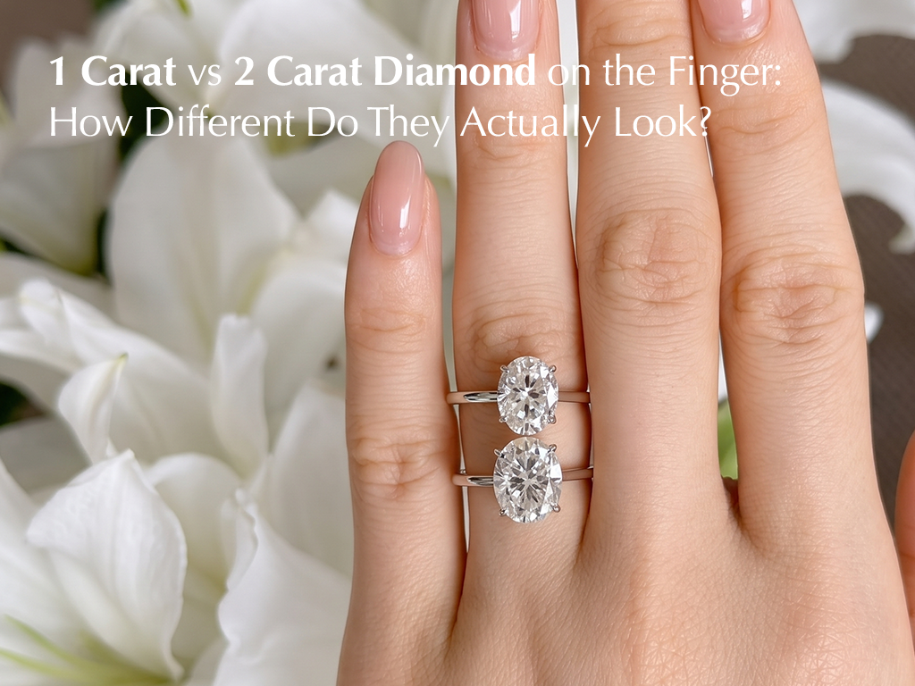 1 Carat vs 2 Carat Diamond on the Finger: How Different Do They Actually Look?
