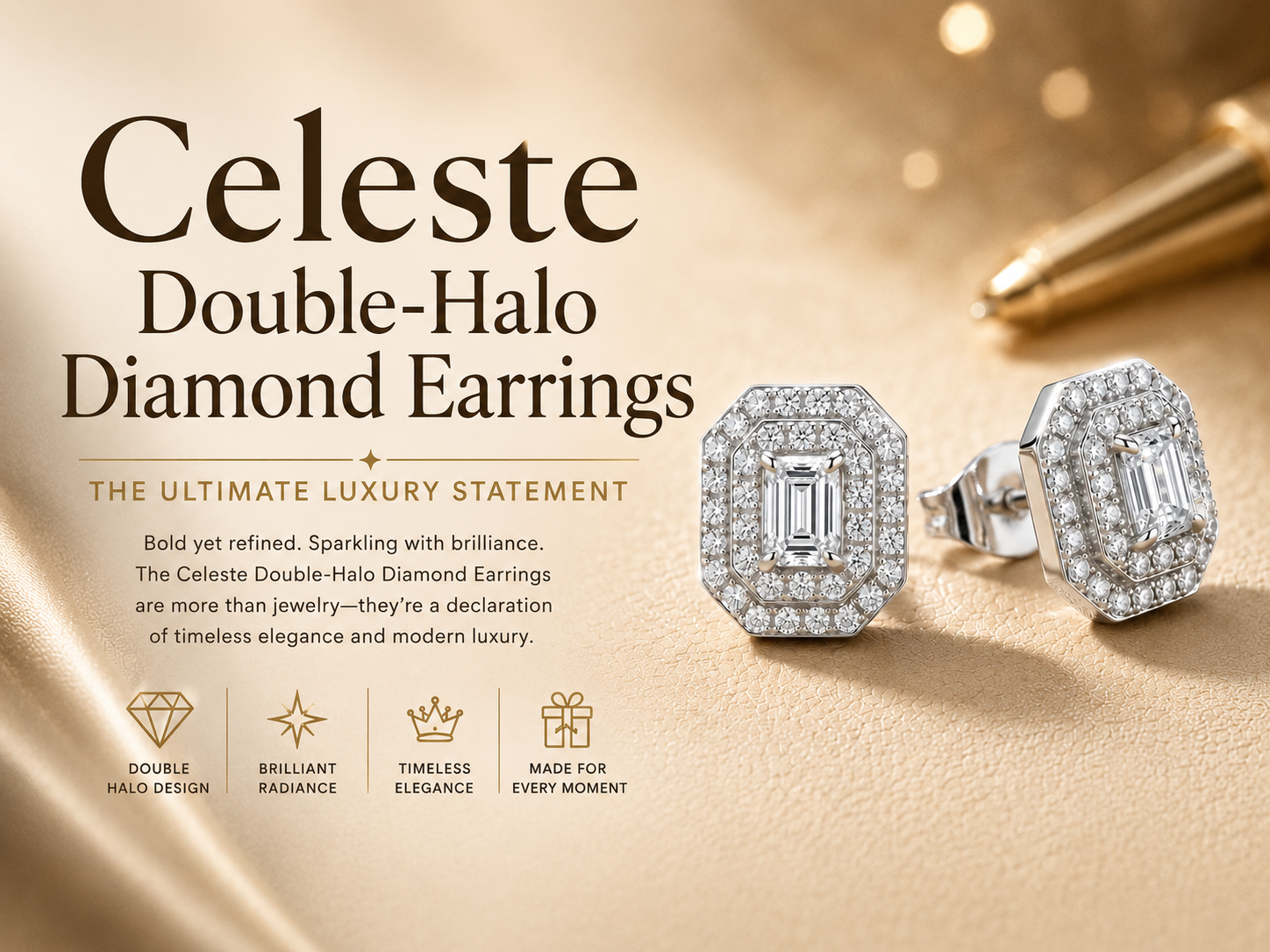Why Celeste Double-Halo Diamond Earrings Are the Ultimate Luxury Statement 