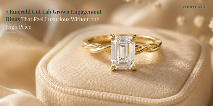 Emerald Cut Lab Grown Engagement Rings