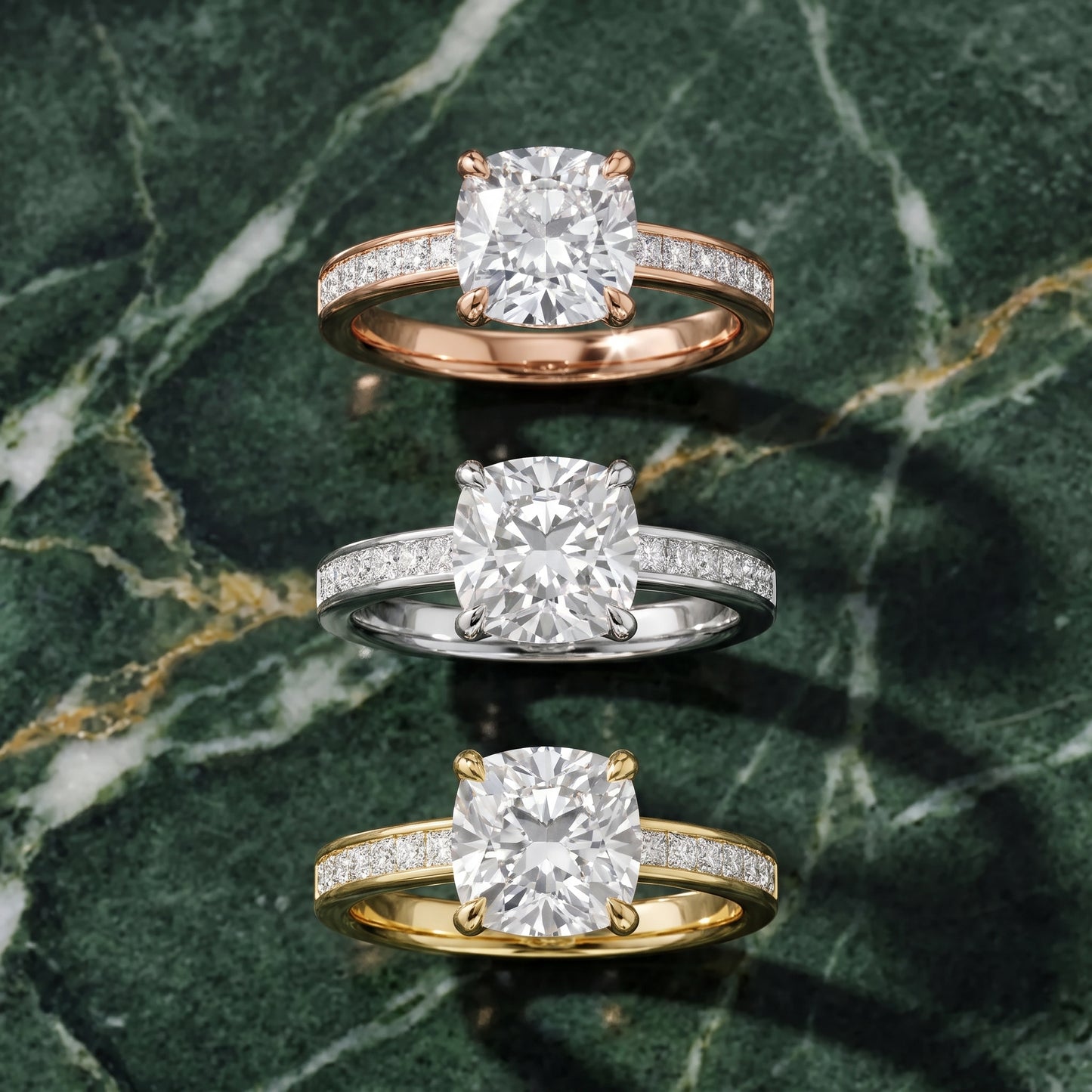 Maren Sidestone Channel Set Cushion Diamond Engagement Ring in Platinum - 3rings.jpg
