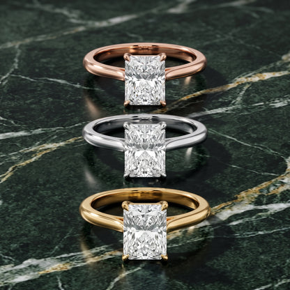 Evie Solitaire Six-Prong Radiant Diamond Engagement Ring in Silver - 3rings.jpg