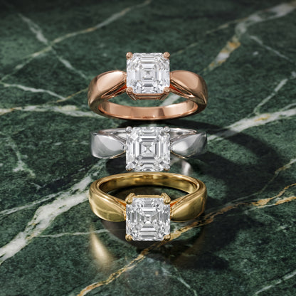 Talia Solitaire Twist Asscher Diamond Engagement Ring in Yellow Gold - 3rings.jpg