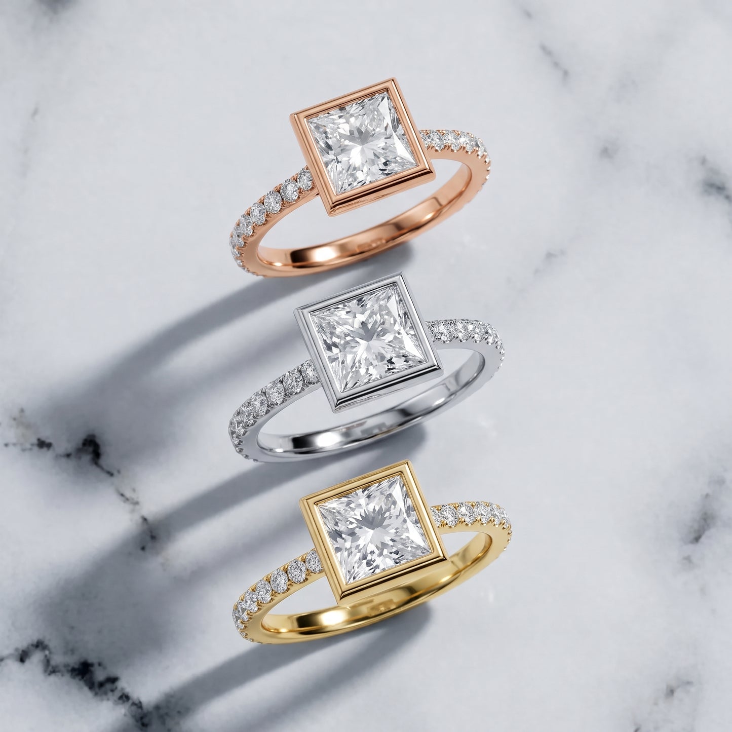 Cora Bezel Pavé Princess Diamond Ring in Rose Gold - 3rings.jpg