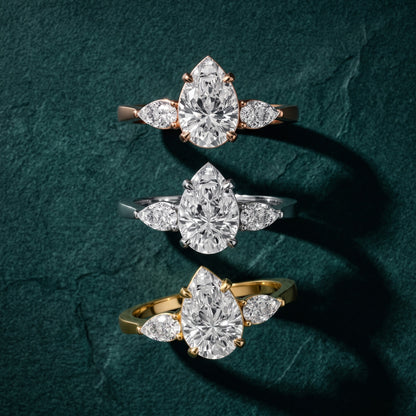 Grace Three Stone Pear Diamond Engagement Ring in Silver - 3rings.jpg