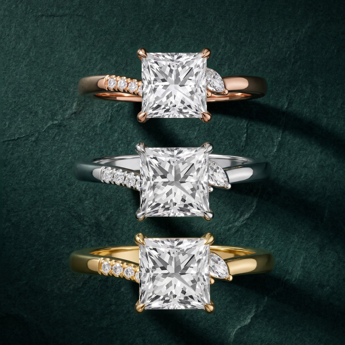 Nicoletta Bypass Pavé Princess Diamond Engagement Ring in Silver - 3rings.jpg