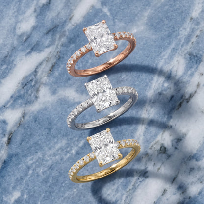 Juna French Pavé Solitaire Radiant Diamond Engagement Ring in Platinum - 3rings.jpg