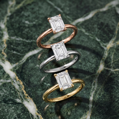 Nella Petite Solitaire Emerald Diamond Engagement Ring in Platinum - 3rings.jpg