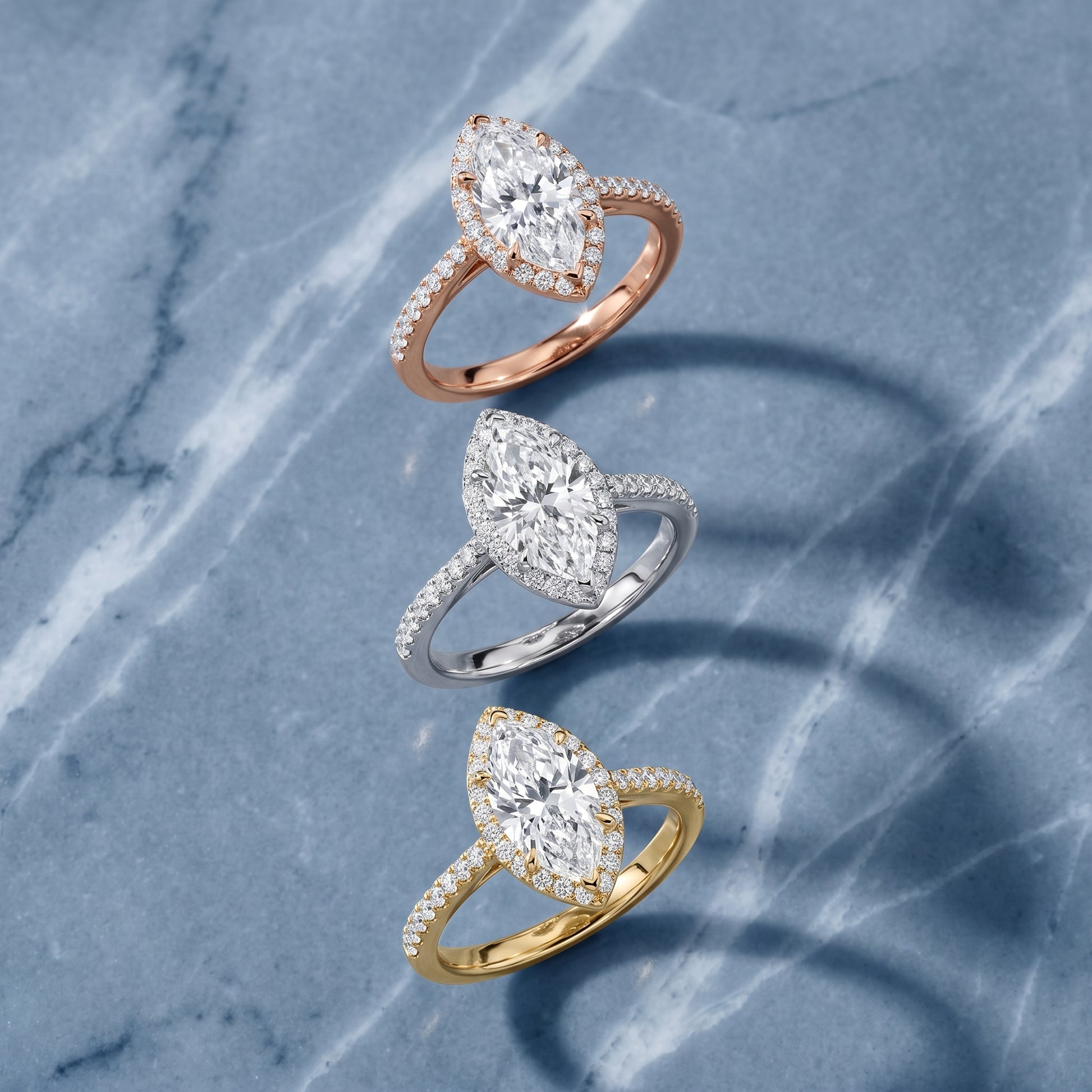 Alma Halo Pavé Marquise Diamond Ring in Platinum - 3rings.jpg