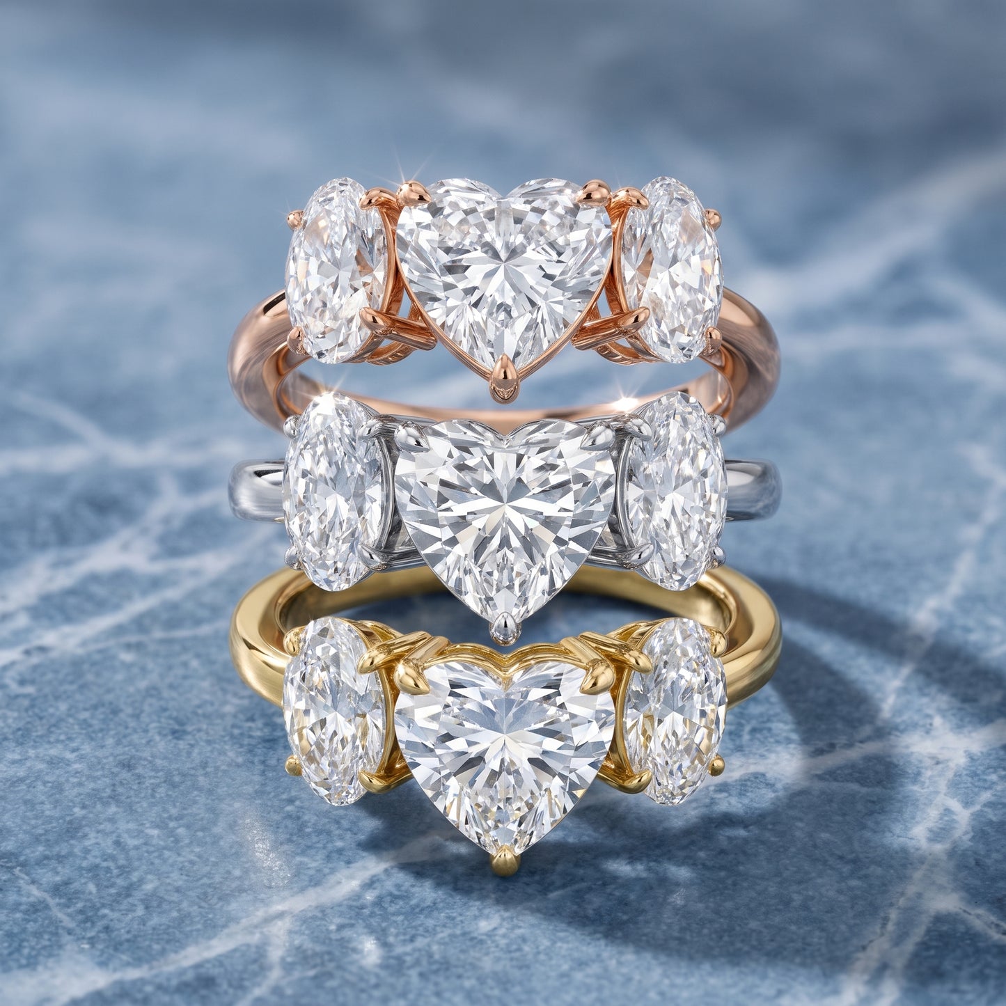 Lila Three-Stone Heart Diamond Ring in Yellow Gold - 3rings.jpg