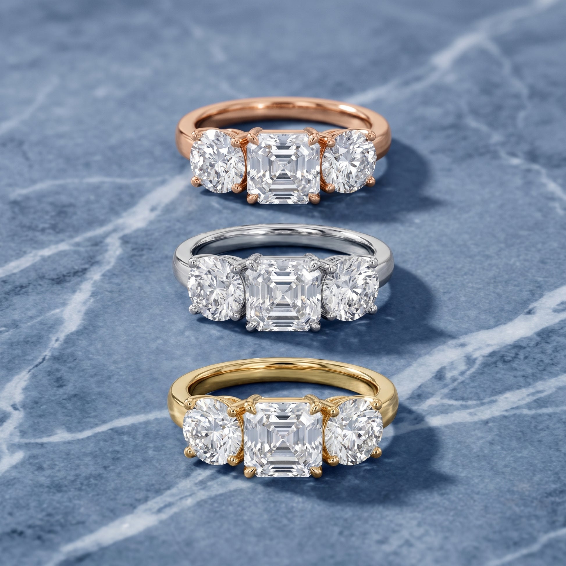 Esme Three-Stone Tapered Asscher Diamond Ring in Platinum - 3rings.jpg