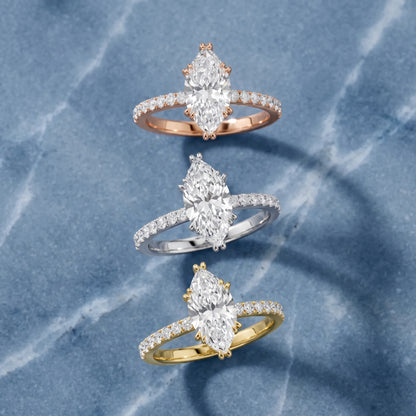 Novara Solitaire Pavé Marquise Diamond Ring in Silver - 3rings.jpg