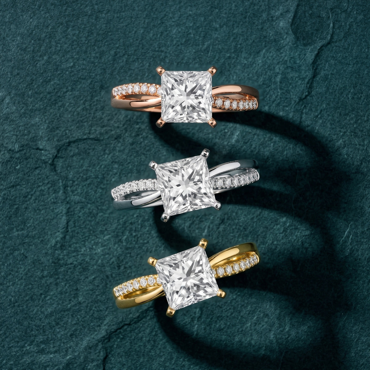 Alida Split Shank Pavé Princess Diamond Engagement Ring in Silver - 3rings.jpg