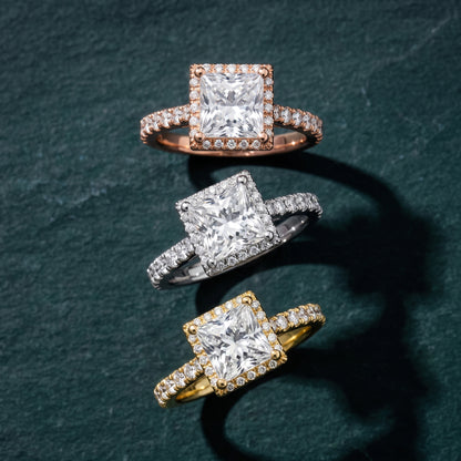 Sophie Halo Pavé Princess Diamond Ring in Platinum - 3rings.jpg