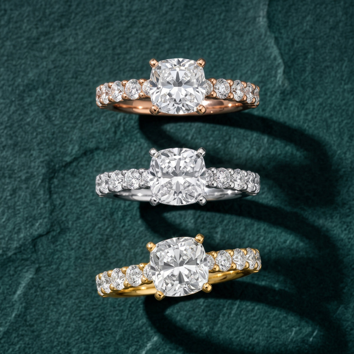 Heloise Statement Pavé Cushion Diamond Engagement Ring in Silver - 3rings.jpg
