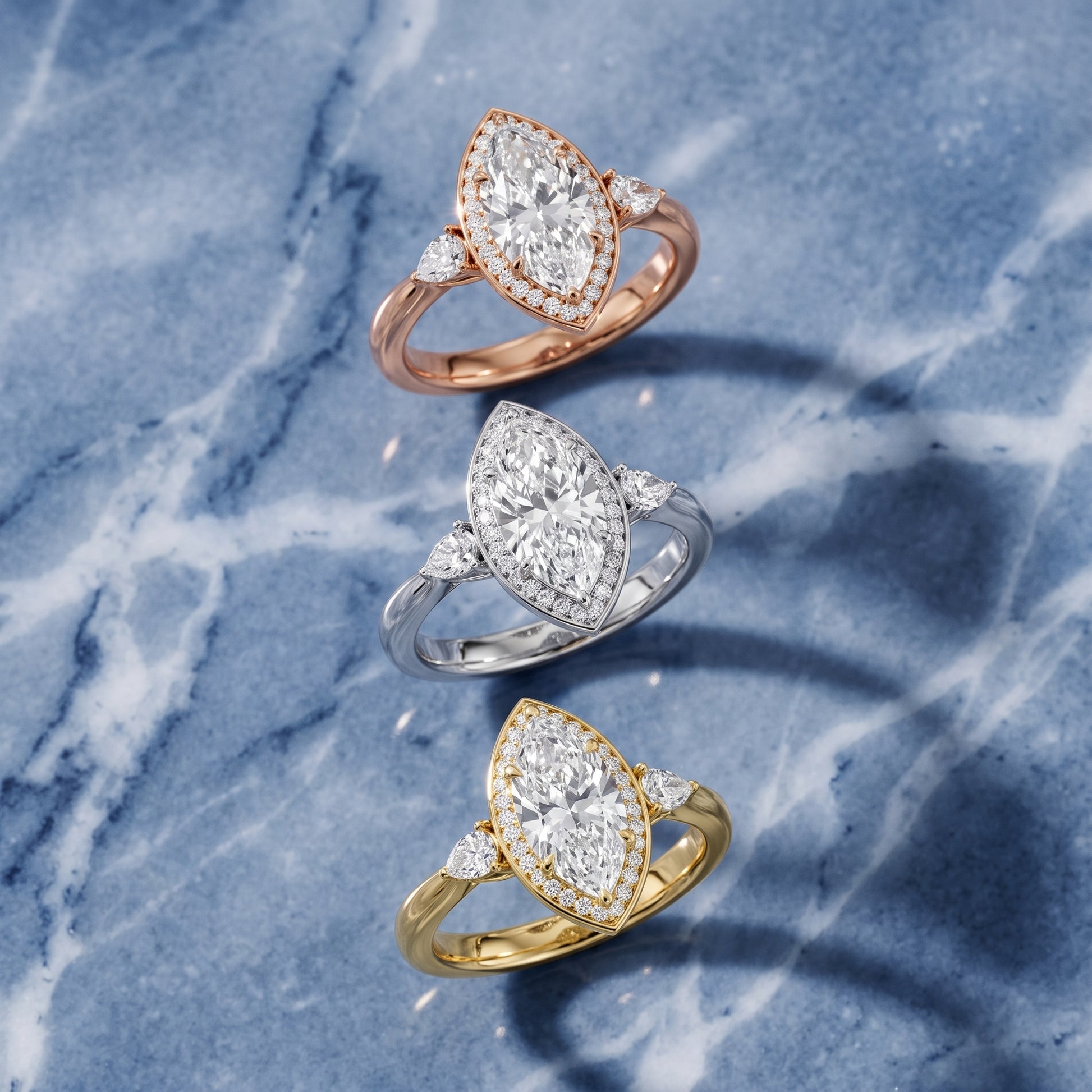 Eliza Halo Sidestone Marquise Diamond Engagement Ring in Platinum - 3rings.jpg