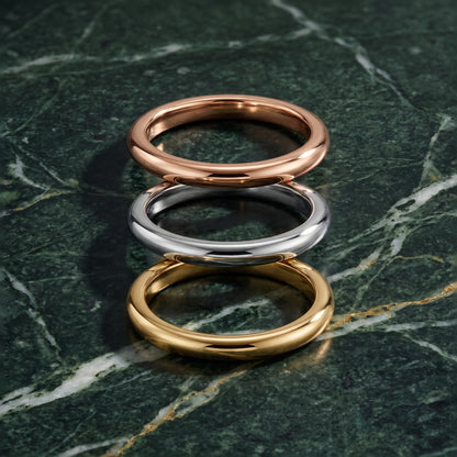 Justine Classic Low Dome Wedding Band in White Gold - 3rings.jpg