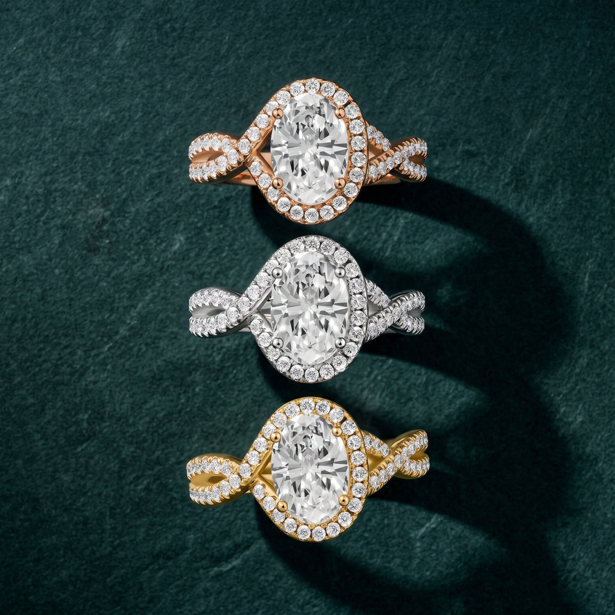 Selma Twist Halo Oval Diamond Engagement Ring in Yellow Gold - 3rings.jpg