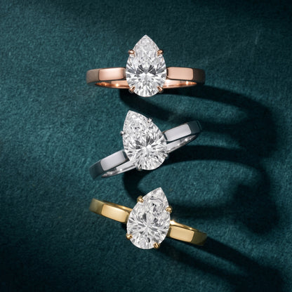 Isabella Bloom Solitaire Pear Diamond Engagement Ring in White Gold - 3rings.jpg