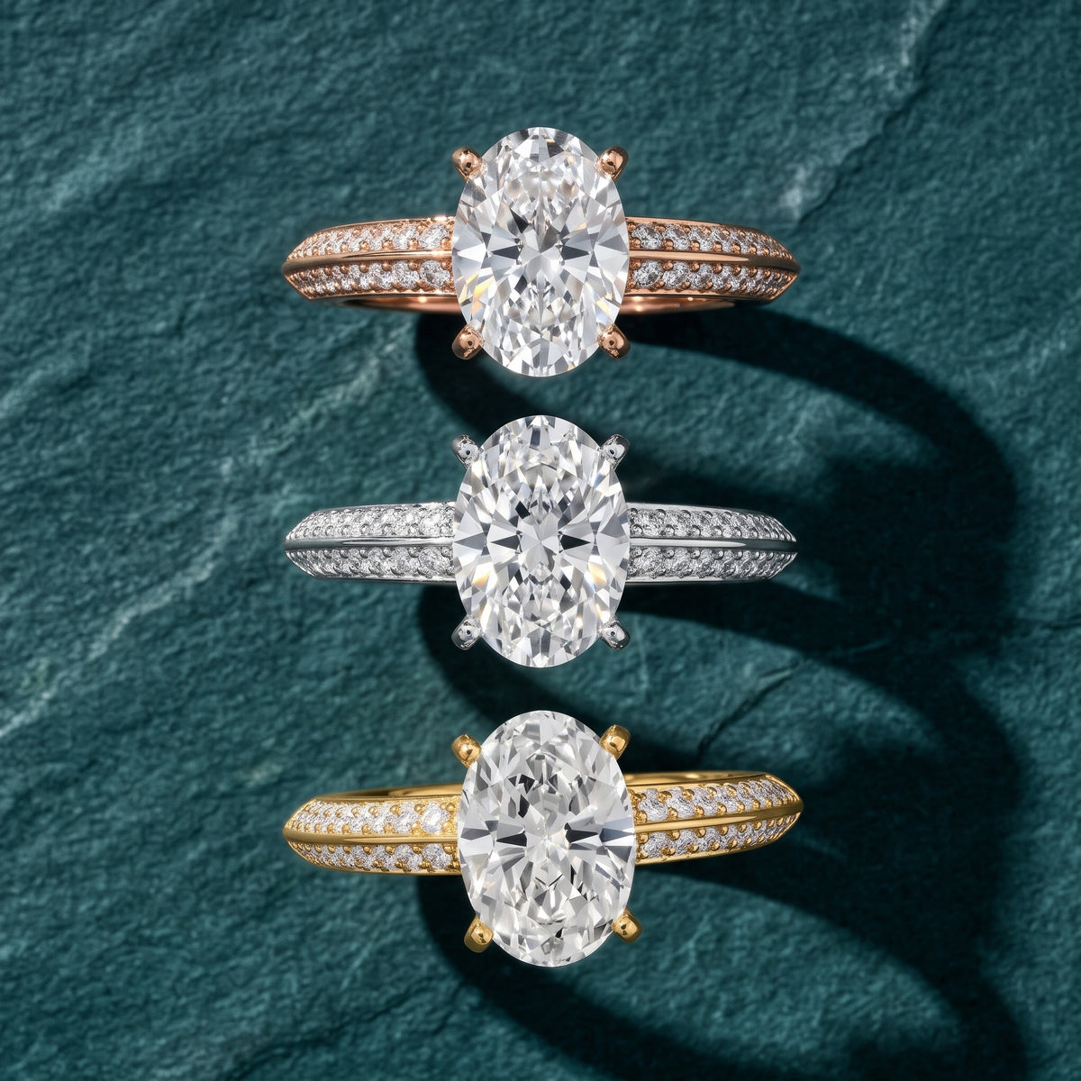 Lorna Knife Edge Pavé Oval Diamond Engagement Ring in Silver - 3rings.jpg