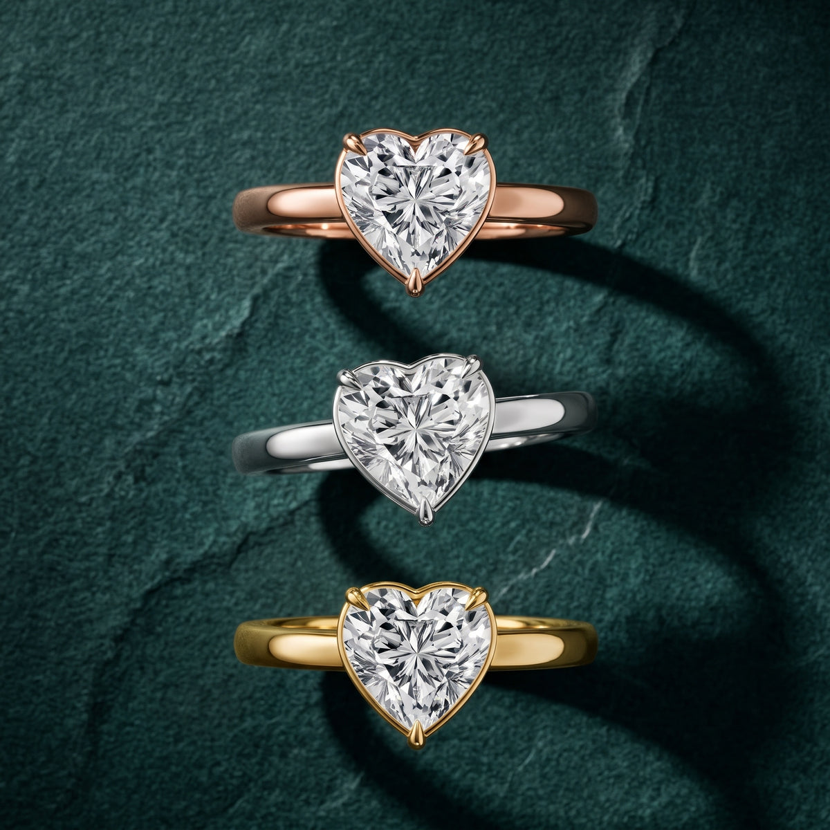 Ashland Basket Solitaire Heart Diamond Engagement Ring in Platinum - 3rings.jpg