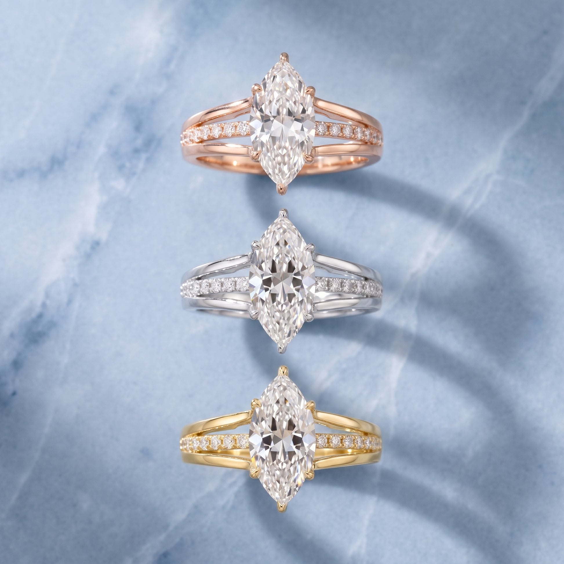 Scarlett Split Shank Pavé Marquise Diamond Ring in White Gold - 3rings.jpg