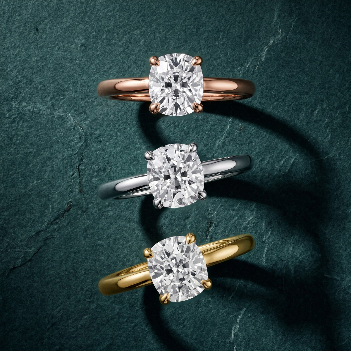 Charlotte Charm Cushion Diamond Solitaire Ring in Silver - 3rings.jpg