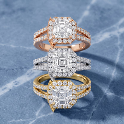 Kira Halo Split Shank Asscher Diamond Engagement Ring in White Gold - 3rings.jpg