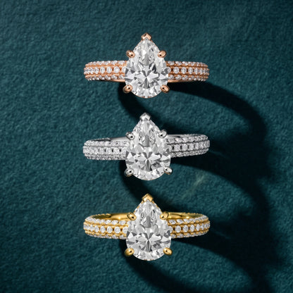 Mira Hidden Halo Micropavé Pear Diamond Engagement Ring in Yellow Gold - 3rings.jpg