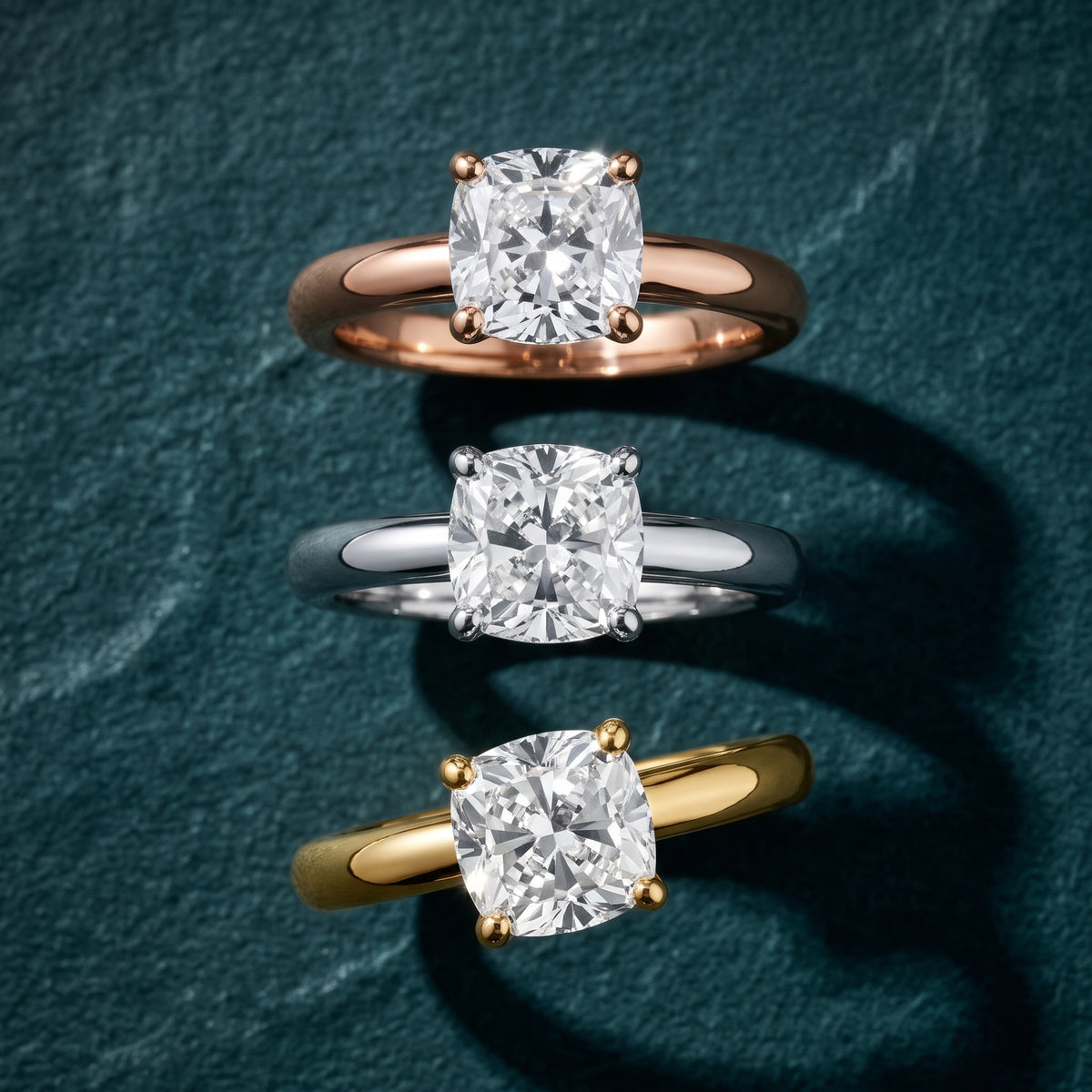 Clementine Solitaire Cushion Diamond Engagement Ring in White Gold - 3rings.jpg
