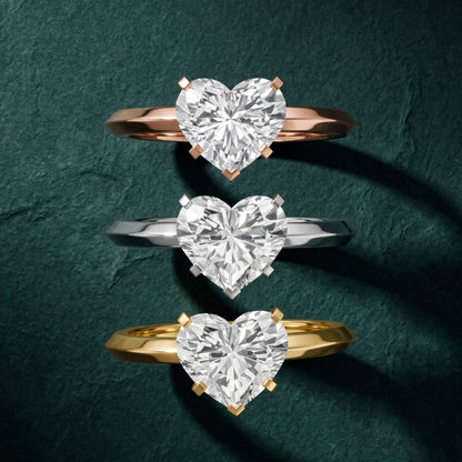Verity Solitaire Knife Edge Heart Diamond Engagement Ring in Platinum - 3rings.jpg
