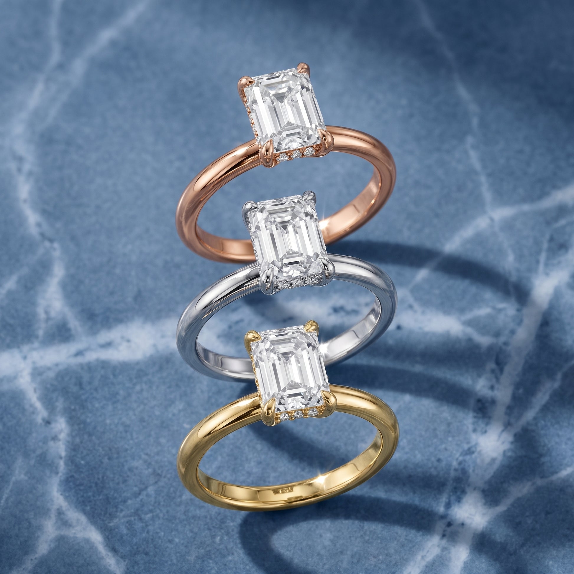 Amaya Hidden Halo Emerald Diamond Ring in Platinum - 3rings.jpg