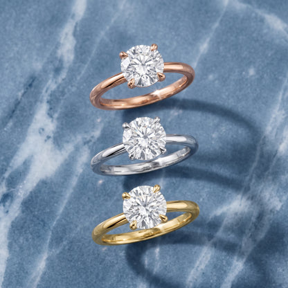 Nella Petite Solitaire Round Diamond Engagement Ring in Platinum - 3rings.jpg