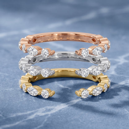 Hollis Shared Prong Round & Marquise Diamond Wedding Band in Rose Gold - 3rings.jpg