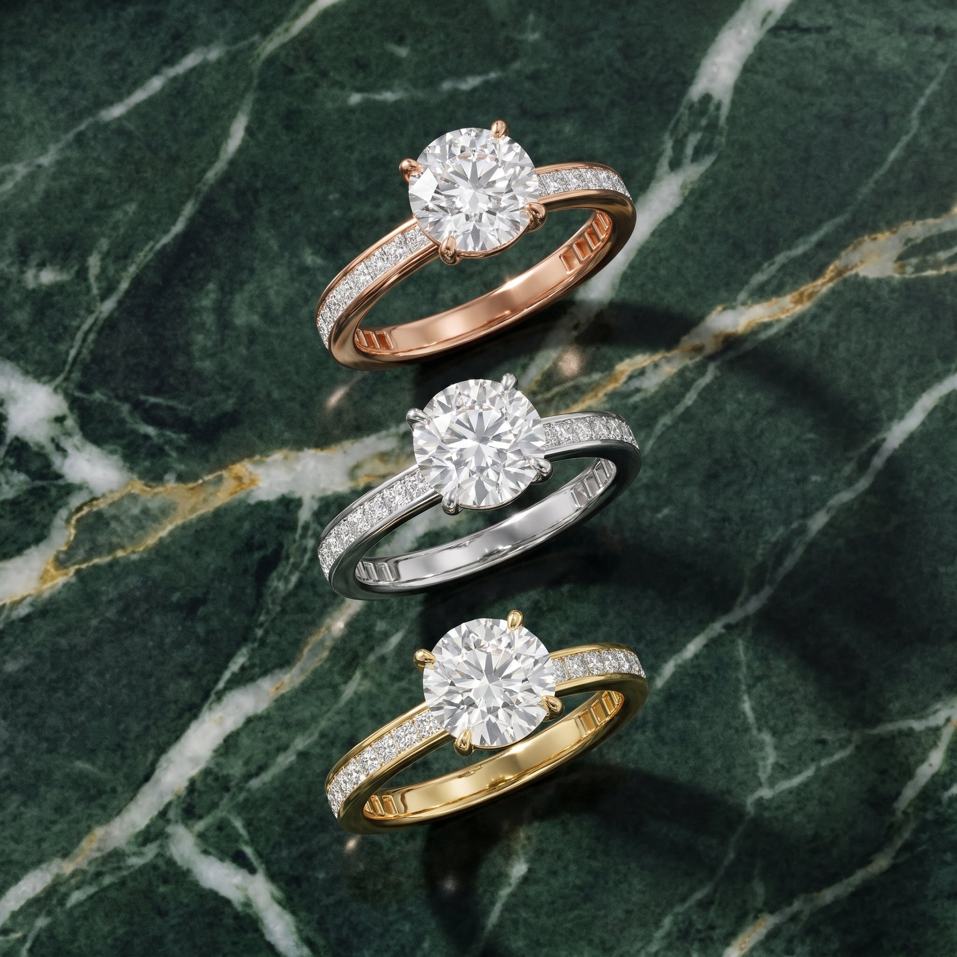 Brielle Channel Set Solitaire Round Diamond Ring in Platinum - 3rings.jpg