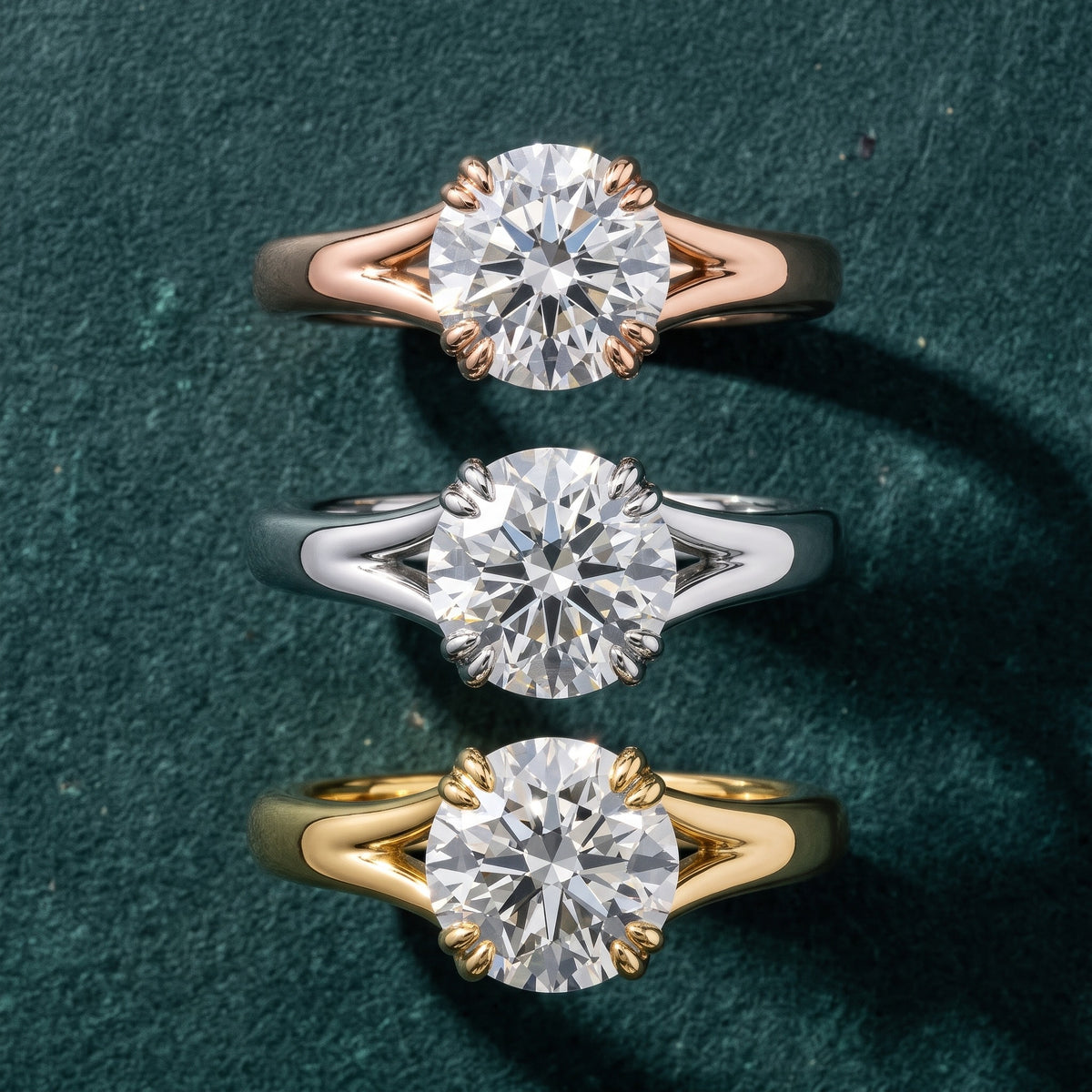 Jillian Solitaire Split Shank Round Diamond Engagement Ring in Platinum - 3rings.jpg