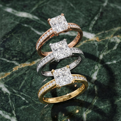 Tessa Solitaire Channel Set Radiant Diamond Engagement Ring in White Gold - 3rings.jpg