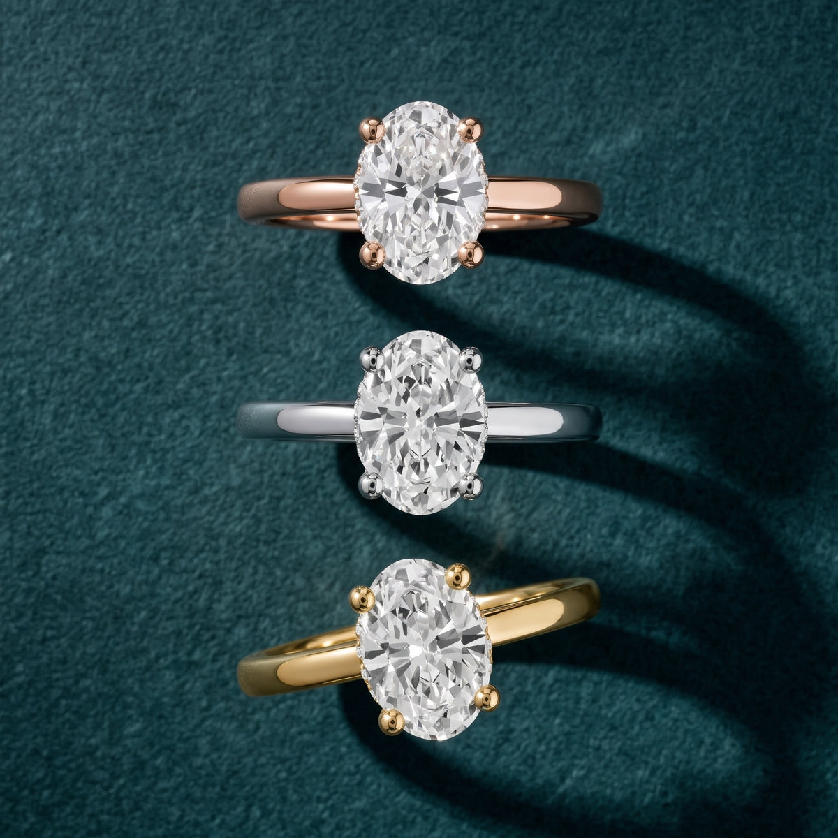 Dina Hidden Halo Oval Diamond Engagement Ring in Rose Gold - 3rings.jpg