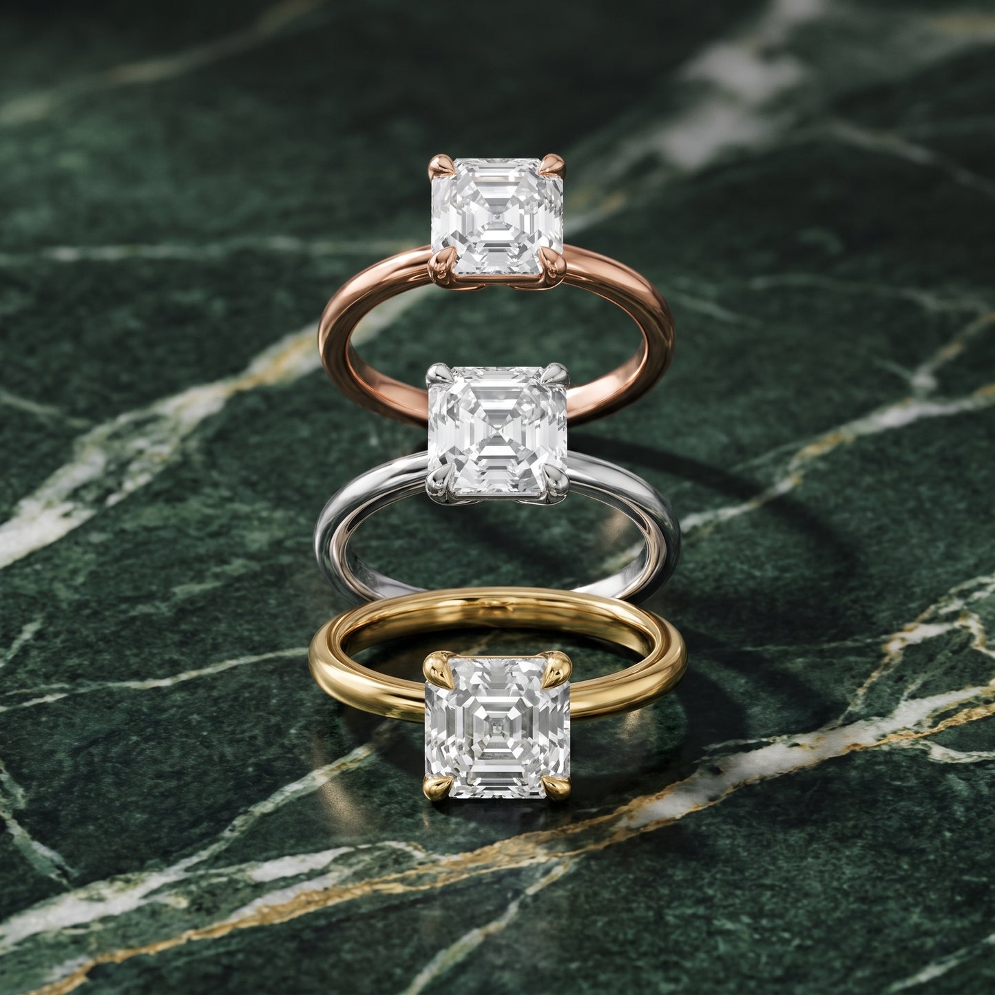 Nella Petite Solitaire Asscher Diamond Engagement Ring in Platinum - 3rings.jpg